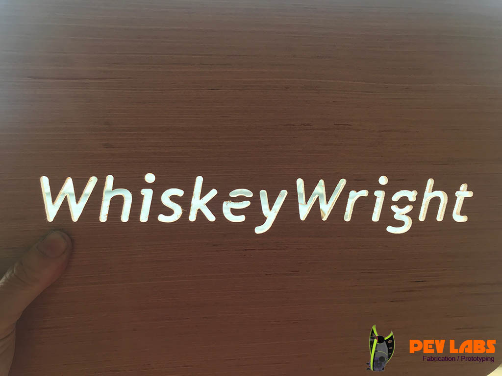CNC Milling Wood Logo WhiskyWright